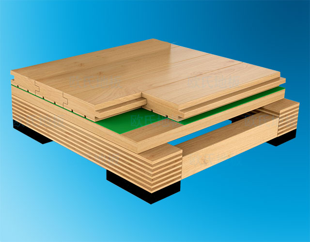 主副龍骨結構運動木地板