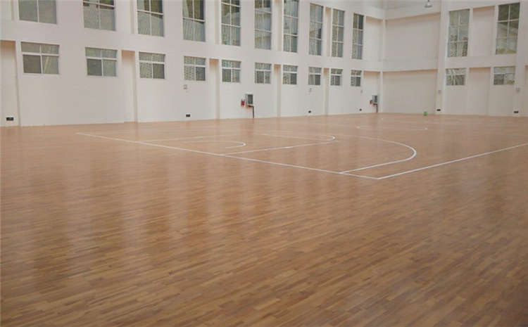歐氏橡膠木籃球場木地板板式龍骨結構