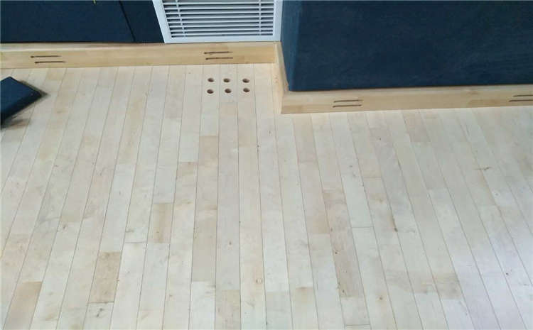 歐氏拼接板體育木地板雙層龍骨結構