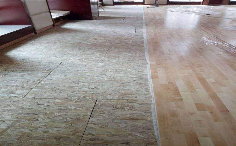 歐氏五角楓籃球館木地板結構