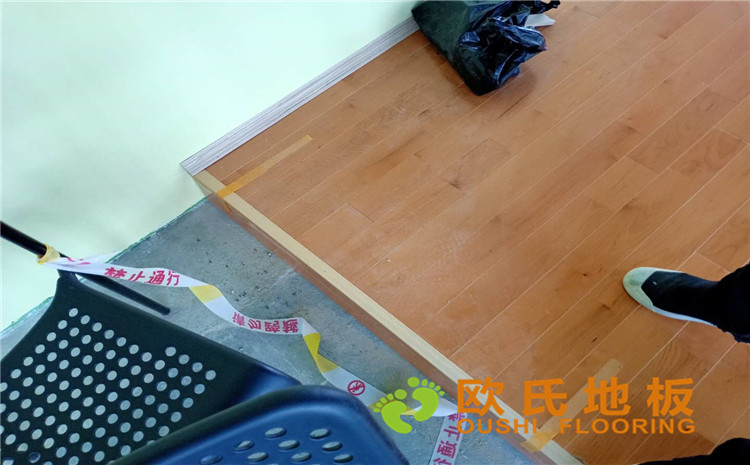 山西太原市小店區寇莊北街5-1號籃球館木地板案例—歐氏運動木地板廠家