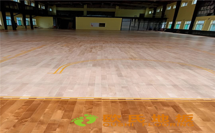 山西太原市小店區寇莊北街5-1號籃球館木地板案例—歐氏運動木地板廠家