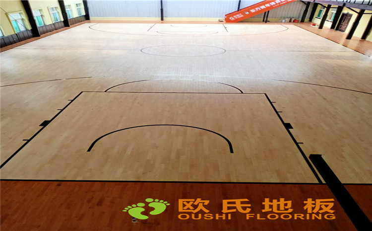山西太原市小店區寇莊北街5-1號籃球館木地板案例—歐氏運動木地板廠家