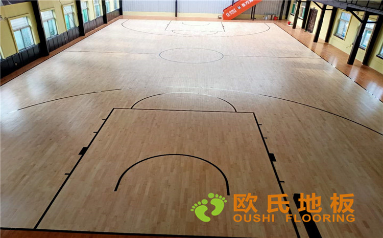 山西太原市小店區寇莊北街5-1號籃球館木地板案例—歐氏運動木地板廠家