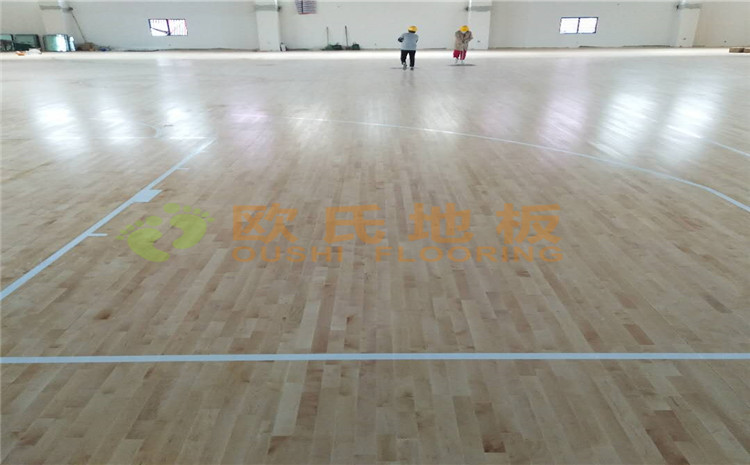 冮蘇宿遷項里學校籃球館木地板案例—歐氏運動木地板廠家