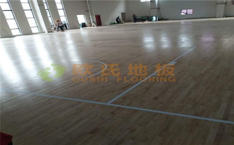 冮蘇宿遷項里學校籃球館木地板案例—歐氏運動木地板廠家