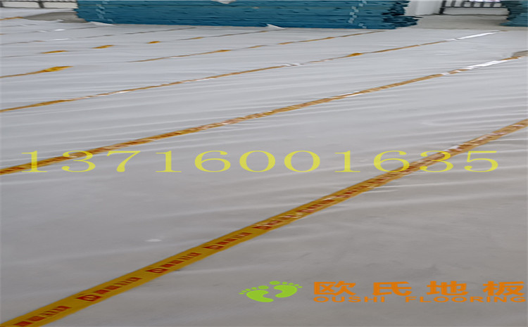 江蘇宿遷富民路學(xué)校體育館木地板案例-歐氏運(yùn)動(dòng)木地板廠家